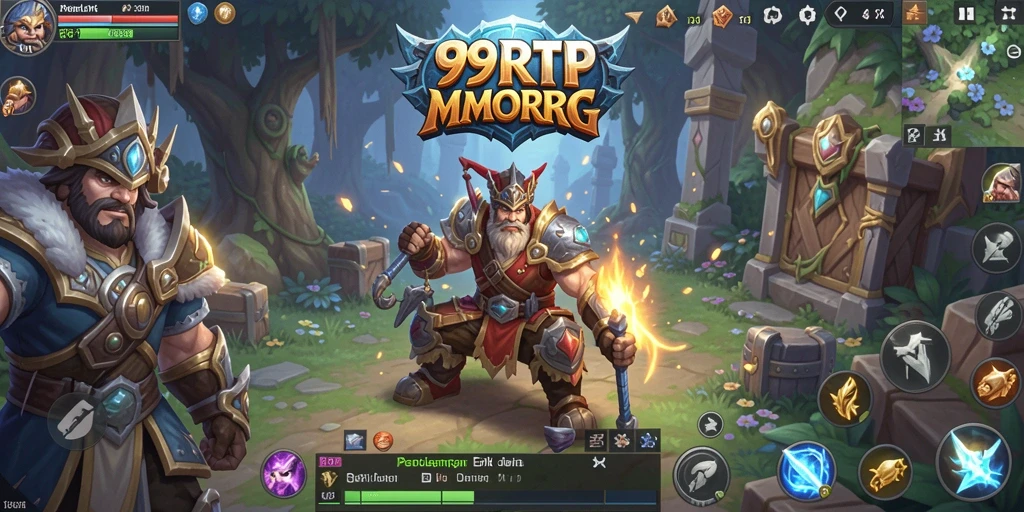Tampilan seru gameplay 99RTP dalam aksi pertempuran MMORPG.