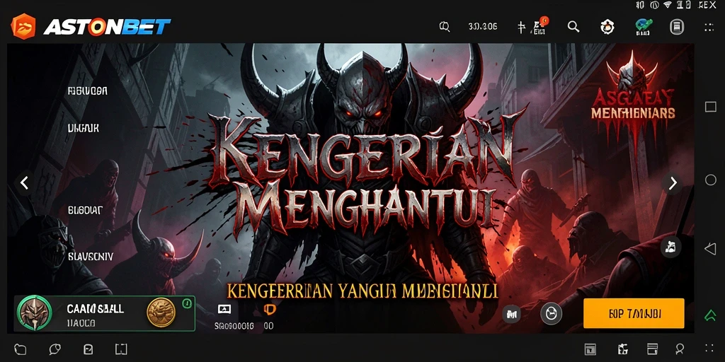 Screenshot gameplay ASTONBET yang menegangkan dengan suasana Horror yang kental.