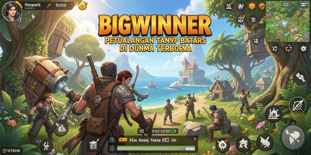Gameplay seru BIGWINNER di dunia terbuka yang luas.