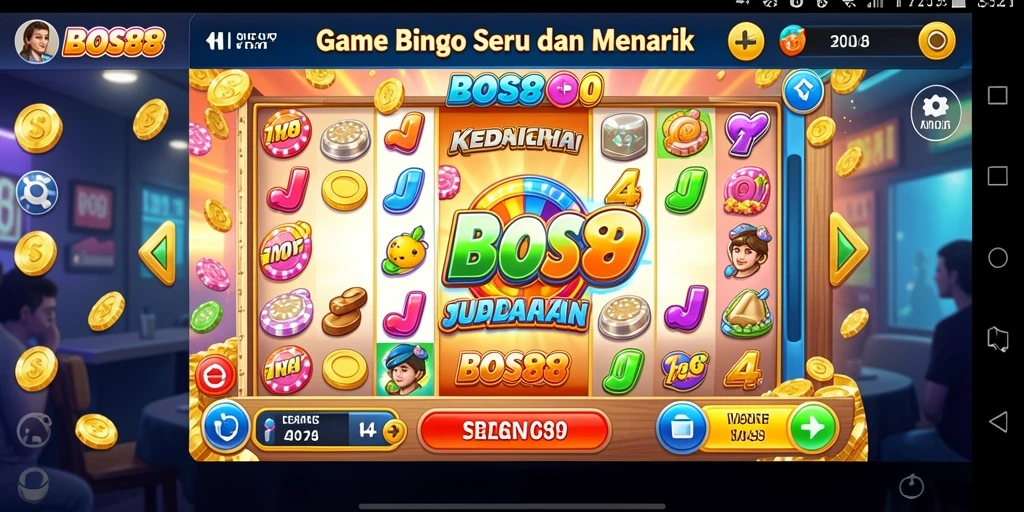 Tampilan gameplay Bingo dalam aplikasi BOS88 yang menarik.