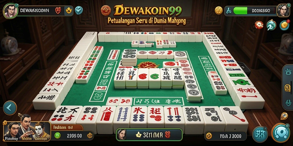 Screenshot DEWAKOIN99 menampilkan gameplay seru Mahjong yang mendebarkan.