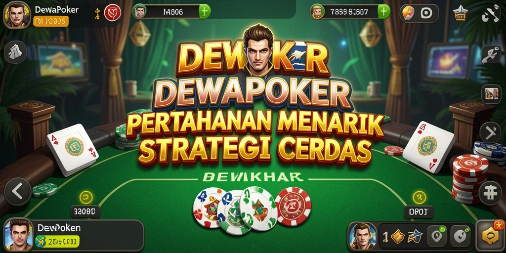 Tampilan gameplay seru DEWAPOKER dengan strategi pertahanan yang menantang.