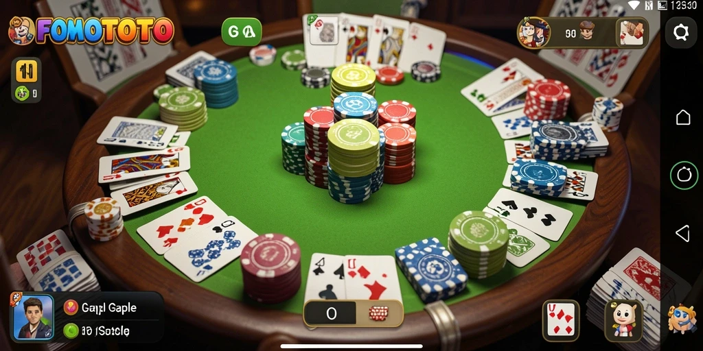 Screenshot gameplay menyeru saat bermain Gaple di FOMOTOTO.