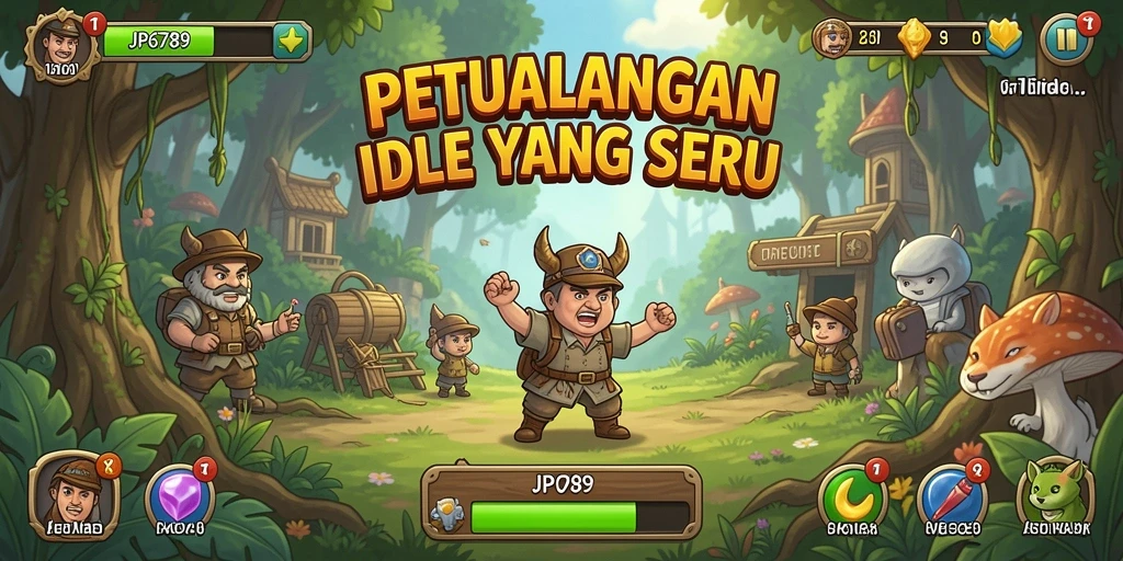 Screenshot menunjukkan aktivitas santai dalam gameplay Idle.