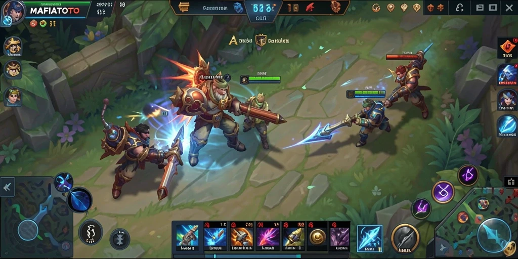 Tampilan gameplay epik di arena <strong>MAFIATOTO</strong>.