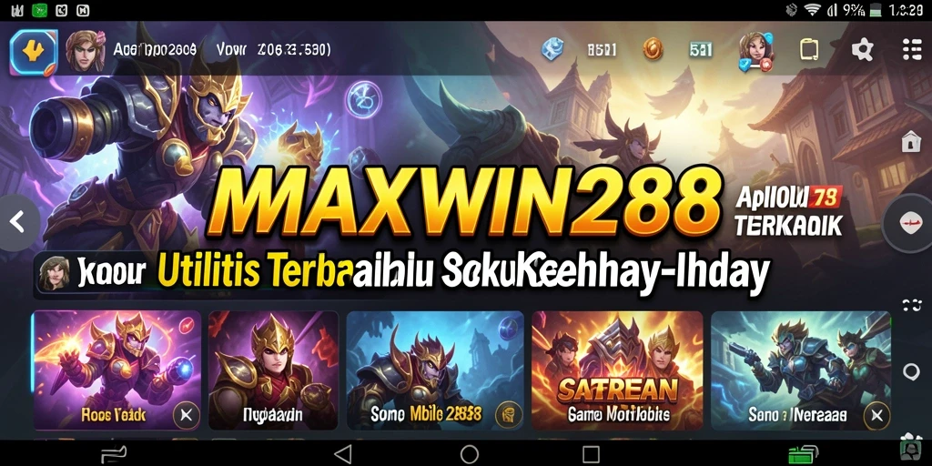 Tampilan aplikasi MAXWIN288 yang intuitif untuk penggunaan sehari-hari.