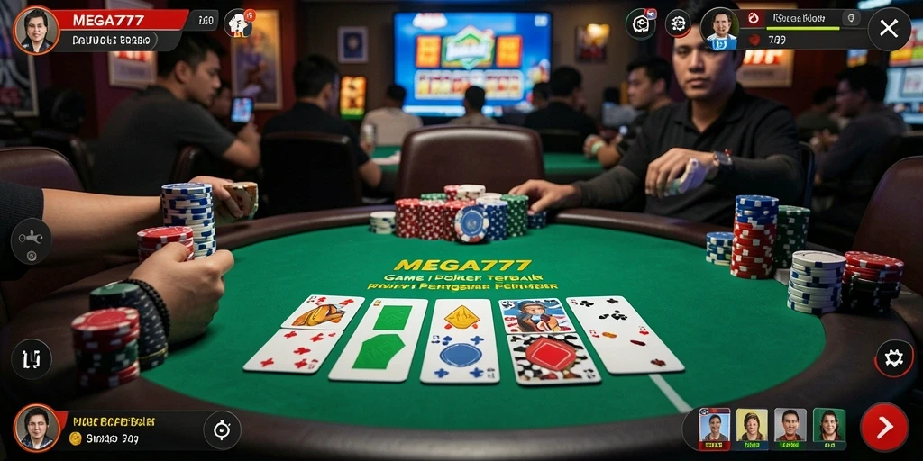 Gambaran menarik gameplay MEGA777 dalam permainan Poker.