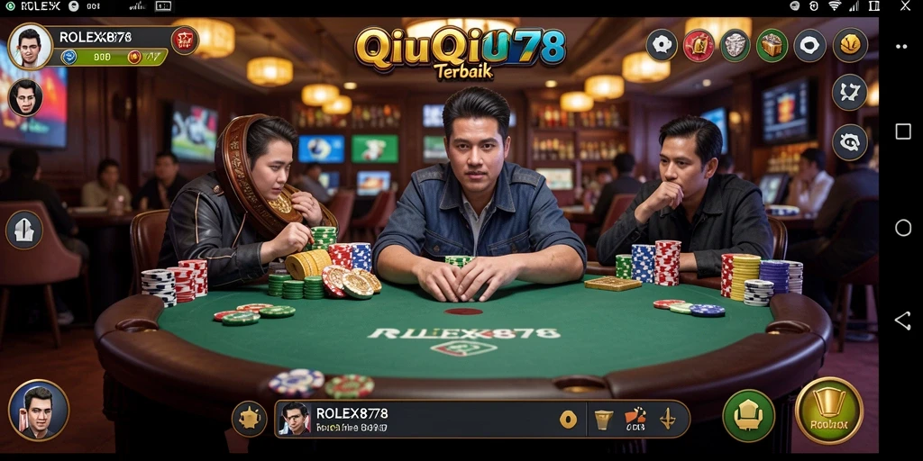 Tampilan menarik dari gameplay QiuQiu di ROLEX878.