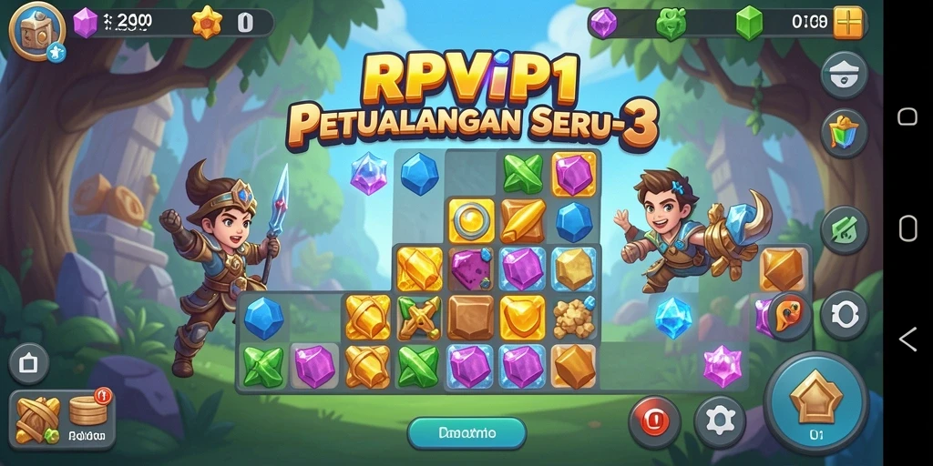 Gameplay menawan dari RPVIP1 dalam genre Match-3.