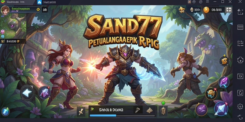 Gameplay seru SAND77 dengan aksi RPG yang mendalam.