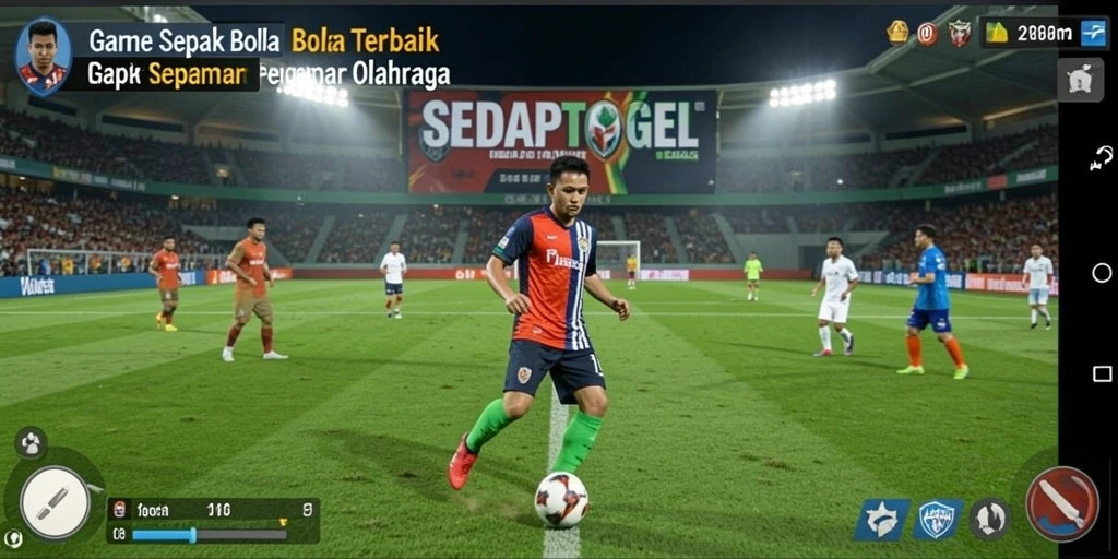 Tampilan seru gameplay sepak bola di SEDAPTOGEL.