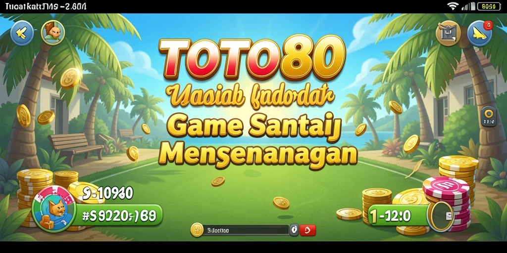 Tangkapan layar utama TOTO80 yang menampilkan gameplay yang seru dan santai.