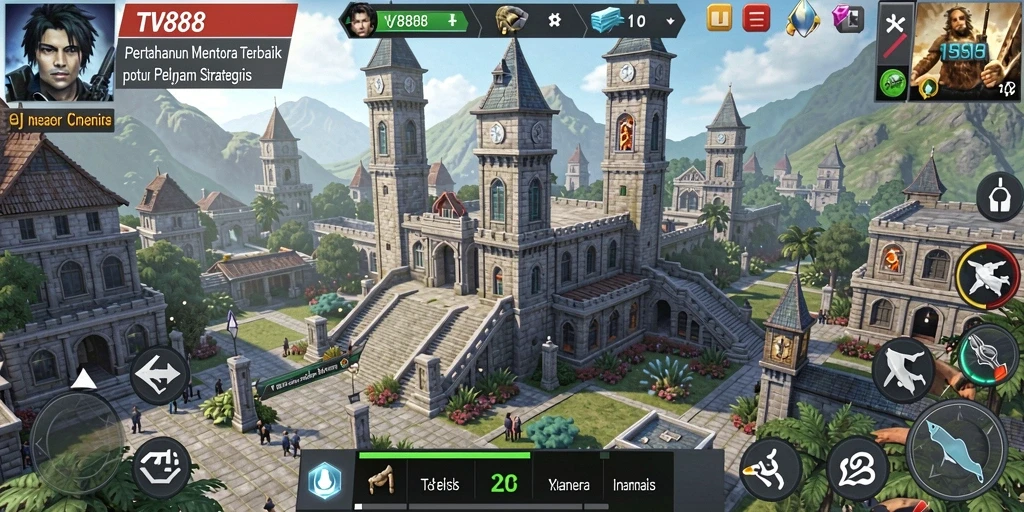 Tampilan gameplay Tower Defense yang menegangkan dan menawan.